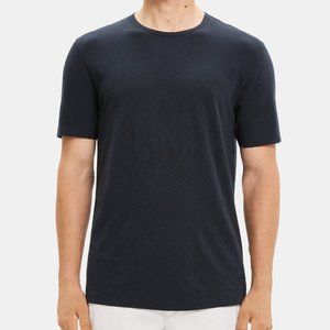 Theory Men's Precise Tee O in Slub Cotton, Eclipse, Size M